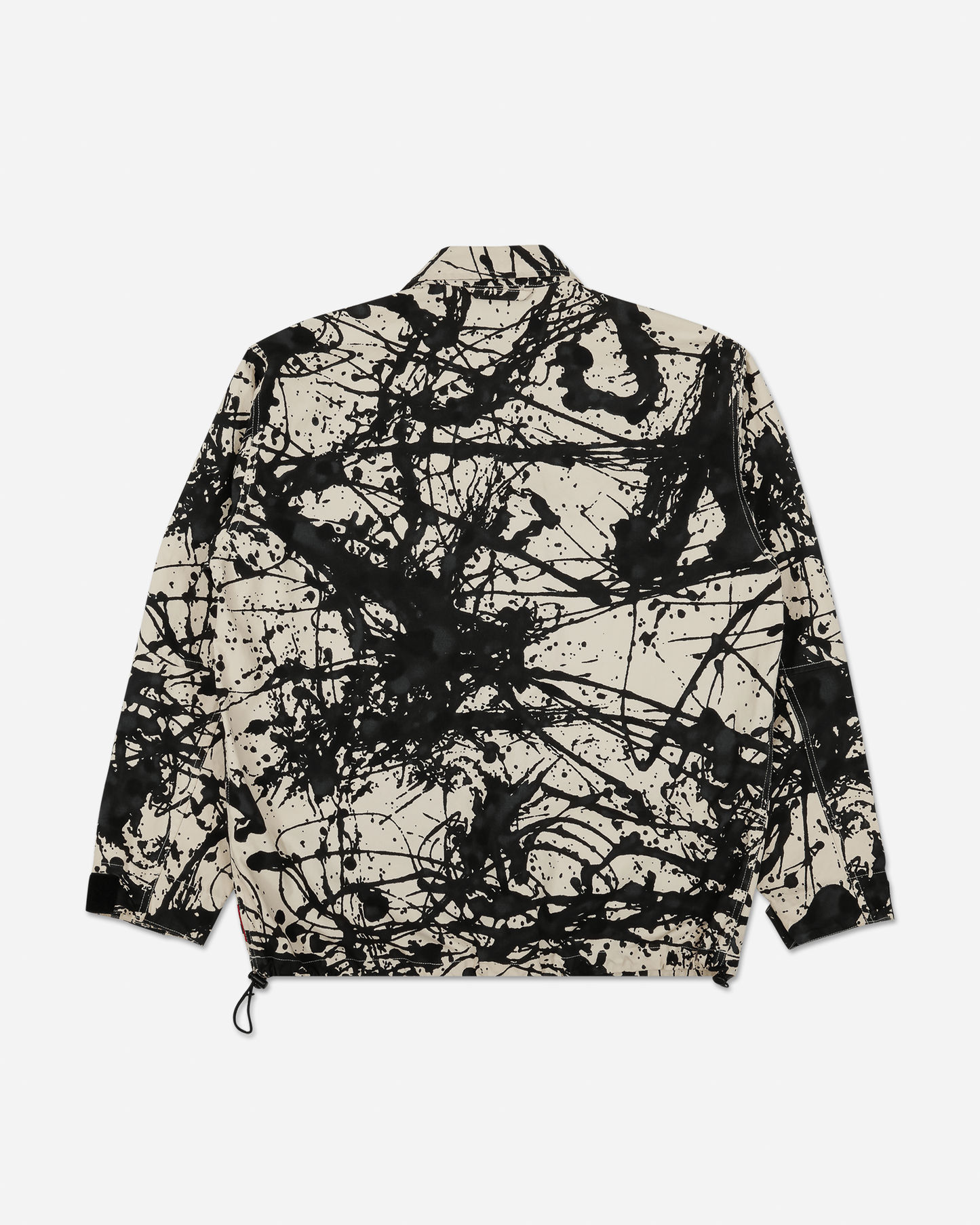 Utility Jacket With Ink Print White / Black