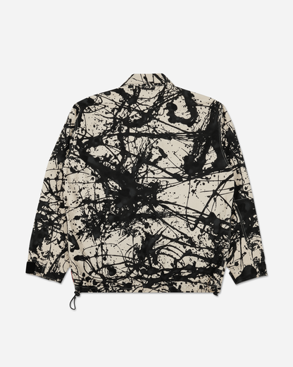 Utility Jacket With Ink Print White / Black