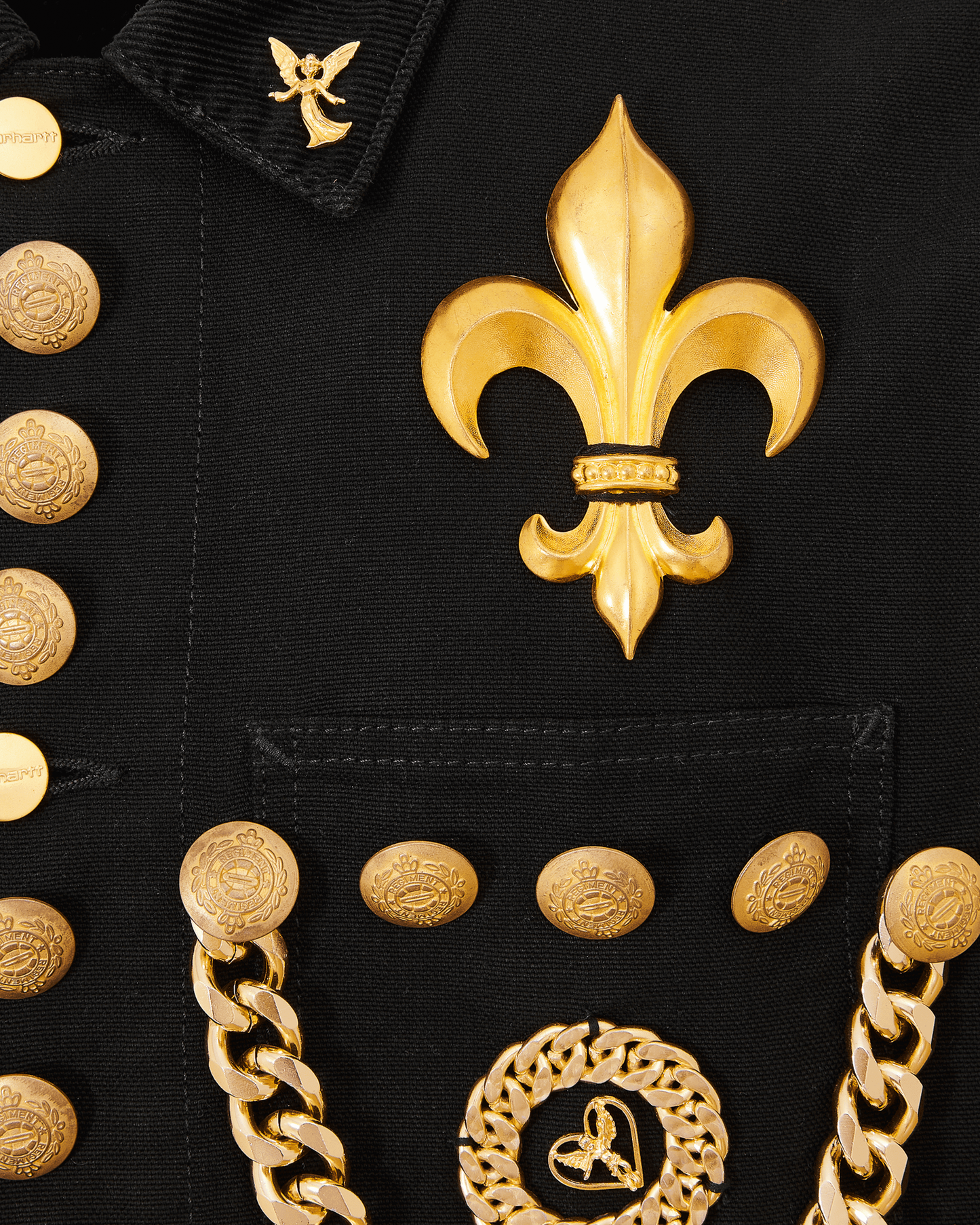 Judy Blame Gold Pendants OG Chore Jacket Black