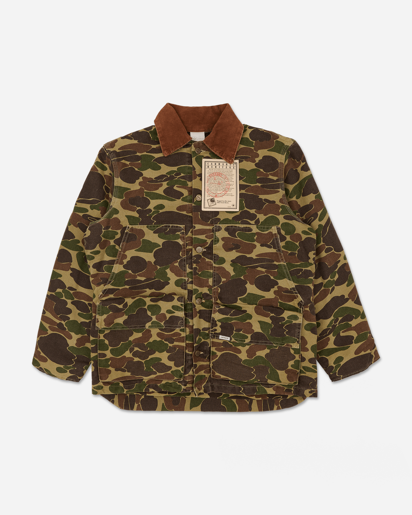 Duck Hunting Quilt Lined Jacket Camouflage Green