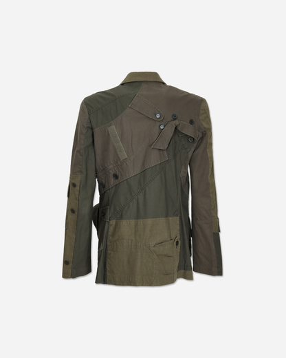 'But Beautiful II' Deconstructed Army Jacket Green