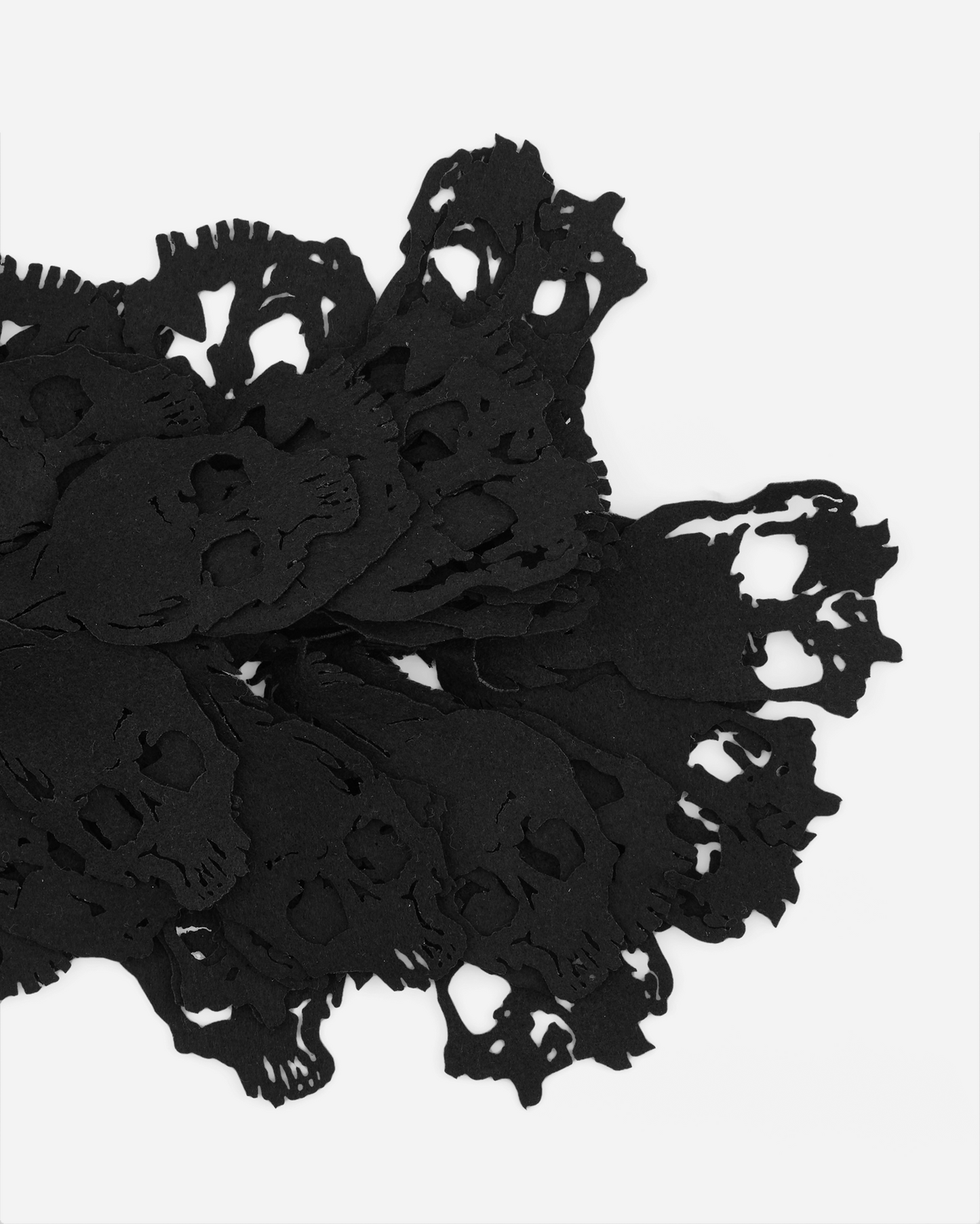 'Arts And Crafts' Laser Cut Skull Scarf Black