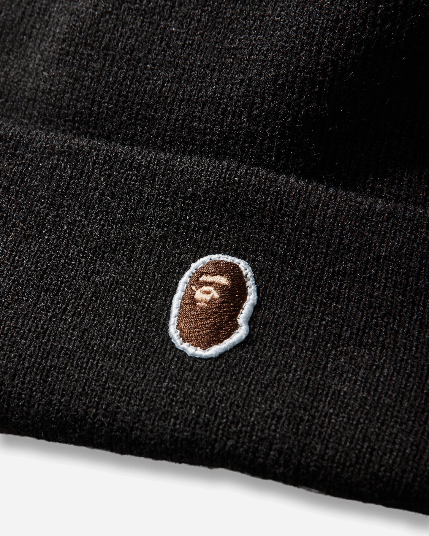A Bathing Ape Ape Head One Point New Era Knit Cap M Black Hats Caps 1L83181901 BLACK