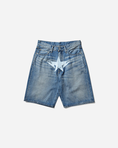 A Bathing Ape Twin Sta Relaxed Fit Denim Shorts M Light Indigo Shorts Denim Short 1L30151004 LIGHTINDI