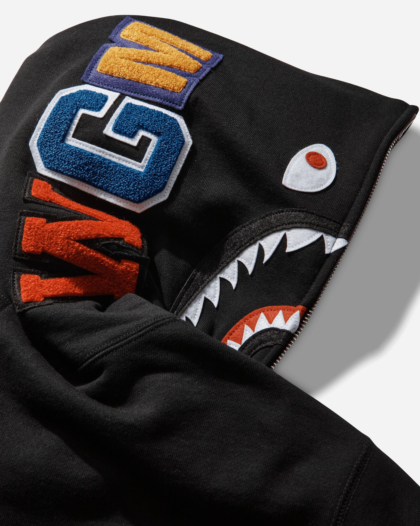 A Bathing Ape Shark Full Zip Hoodie M Black Sweatshirts Hoodies 1L80115304 BLACK