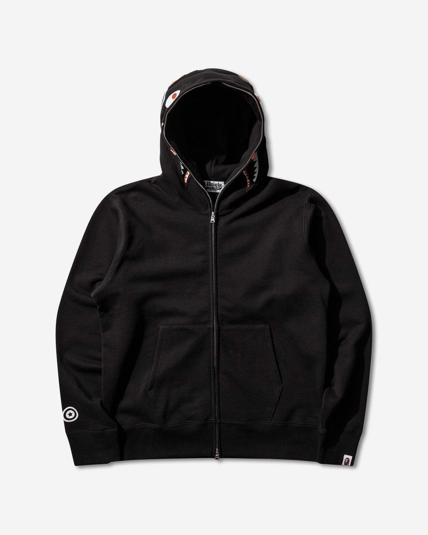 A Bathing Ape Shark Full Zip Hoodie M Black Sweatshirts Hoodies 1L80115304 BLACK
