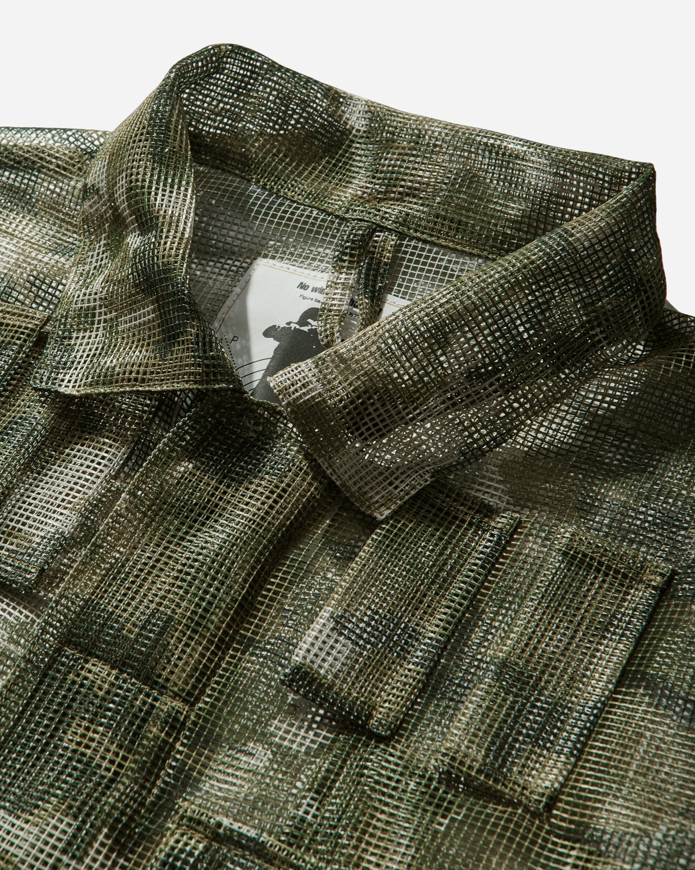 A Bathing Ape Multi Pixel Camo Mask Hooded Shirt Jacket Green Coats and Jackets Jackets 1M30140307 GREEN