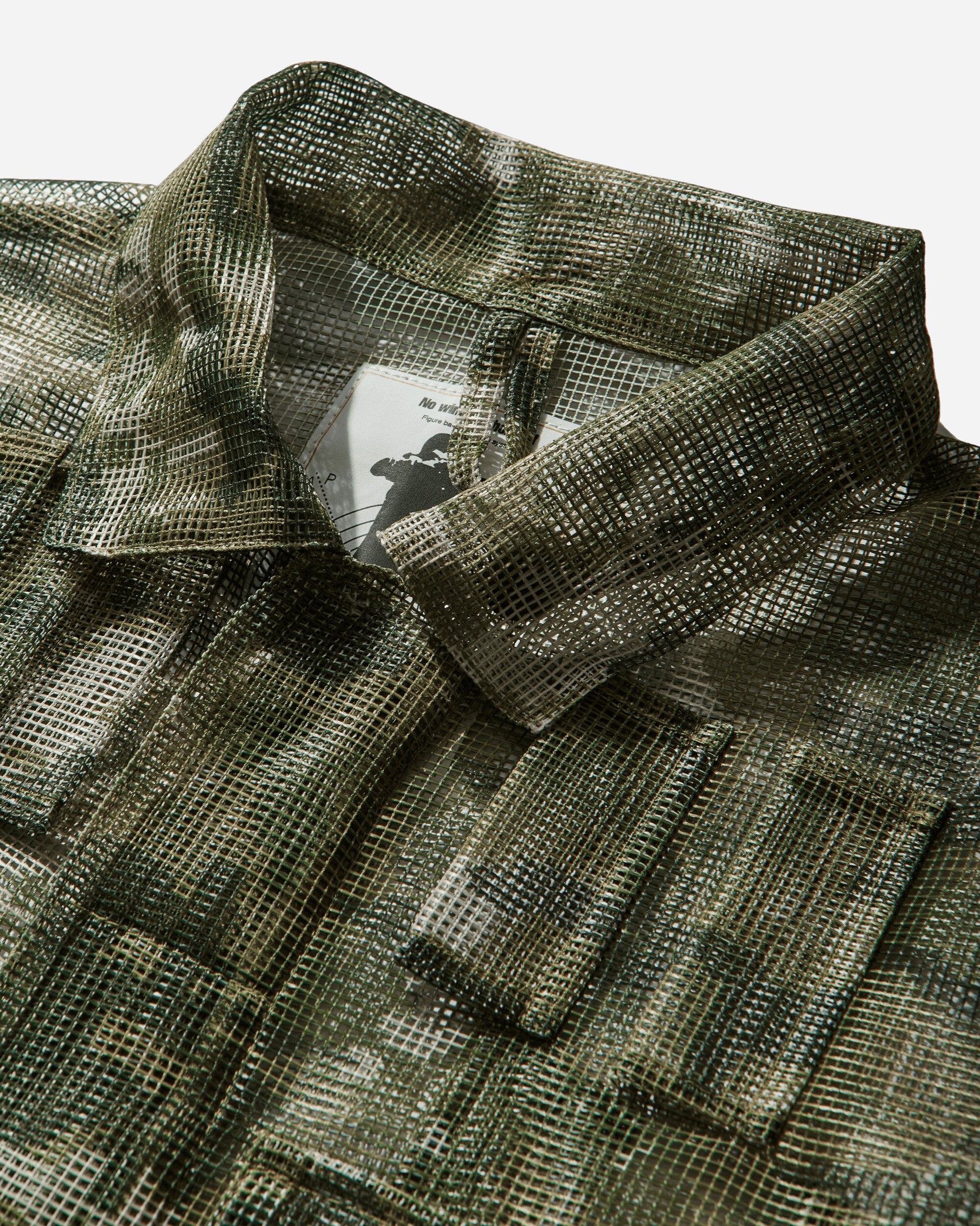 A Bathing Ape Multi Pixel Camo Mask Hooded Shirt Jacket Green Coats and Jackets Jackets 1M30140307 GREEN