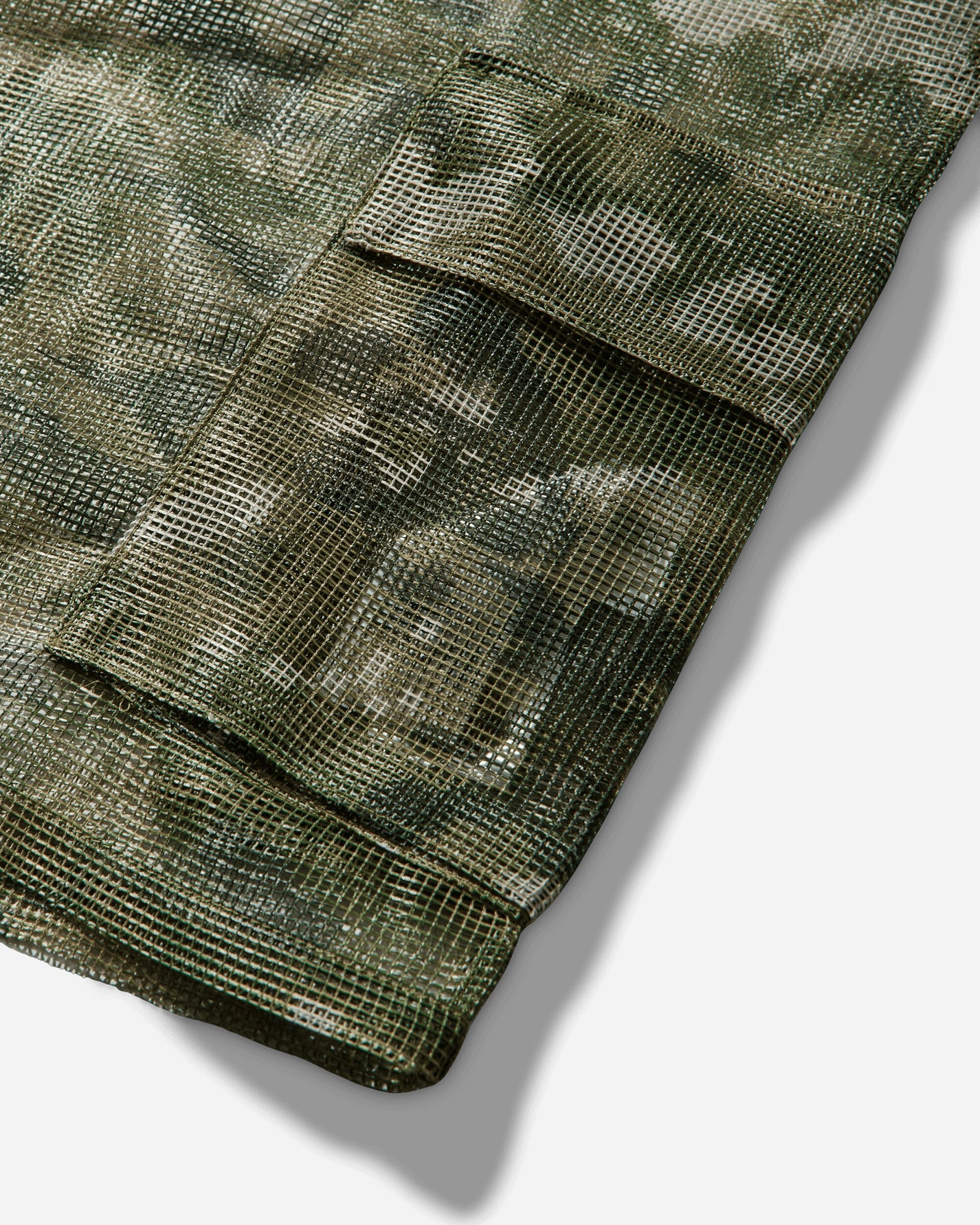 A Bathing Ape Multi Pixel Camo Mask Hooded Shirt Jacket Green Coats and Jackets Jackets 1M30140307 GREEN