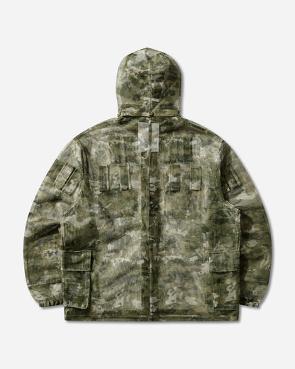 A Bathing Ape Multi Pixel Camo Mask Hooded Shirt Jacket Green Coats and Jackets Jackets 1M30140307 GREEN