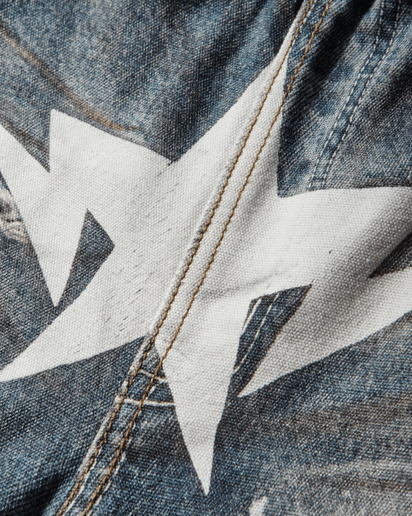 A Bathing Ape Bape Sta Fake Print Relaxed Fit Shorts Light Indigo Shorts Short 1M30151306 LIGHTINDI