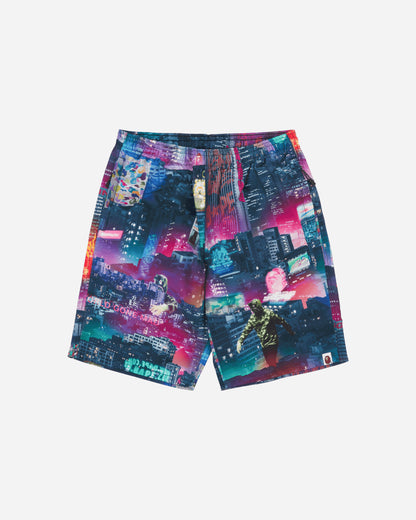 A Bathing Ape Neon Tokyo BLACK Shorts Short Track 1G30153023 BLACK
