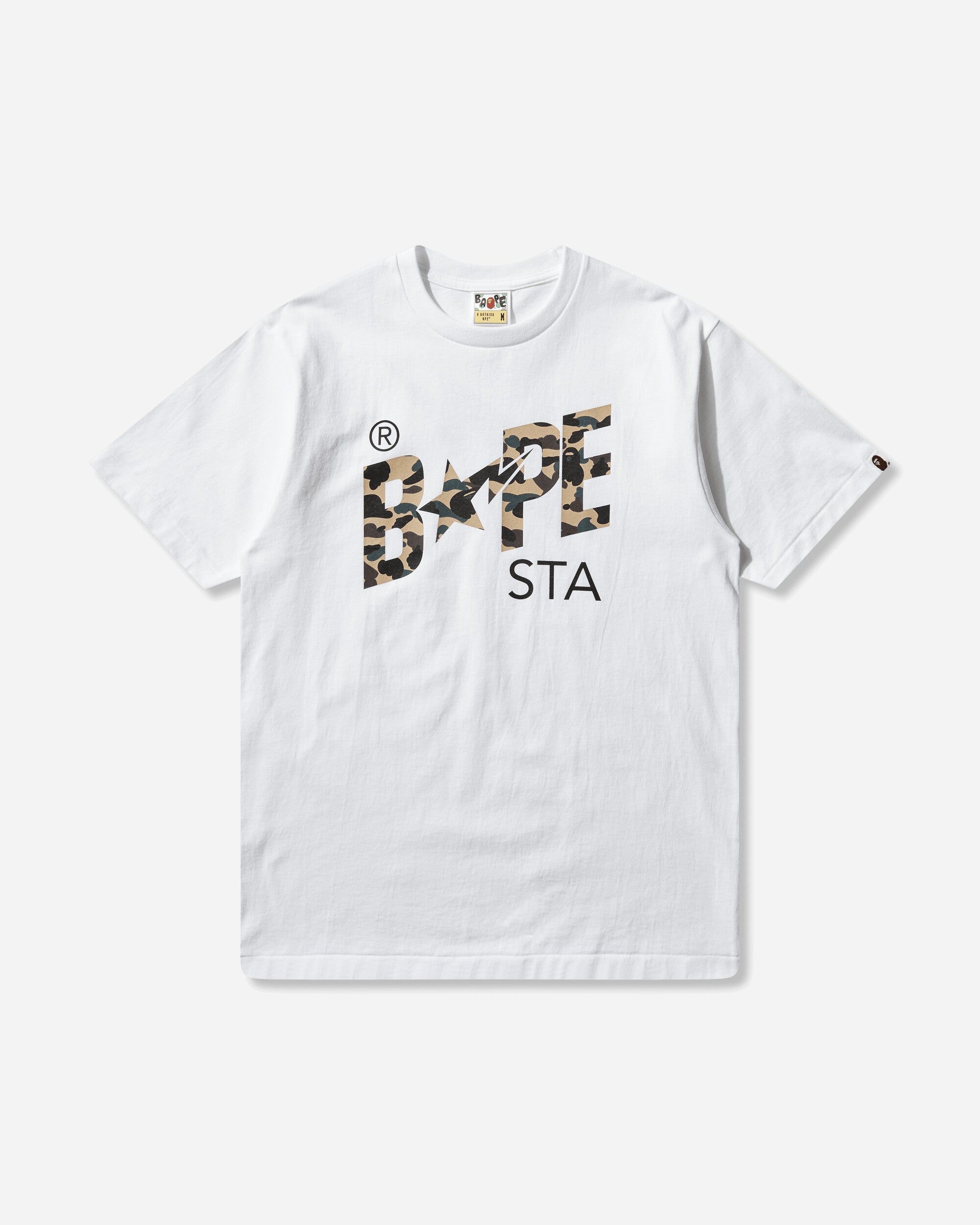 A Bathing Ape 1St Camo Bape Sta Tee White T-Shirts Shortsleeve 1M30110017 WHITE