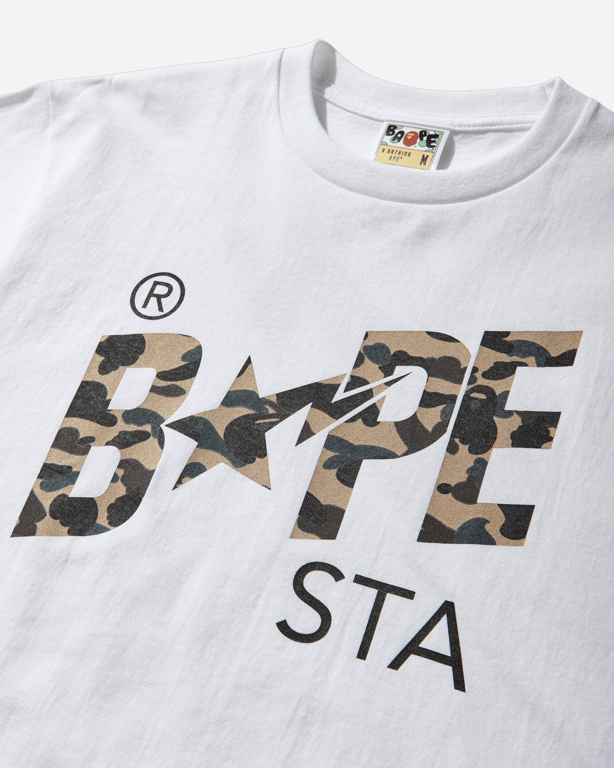 A Bathing Ape 1St Camo Bape Sta Tee White T-Shirts Shortsleeve 1M30110017 WHITE