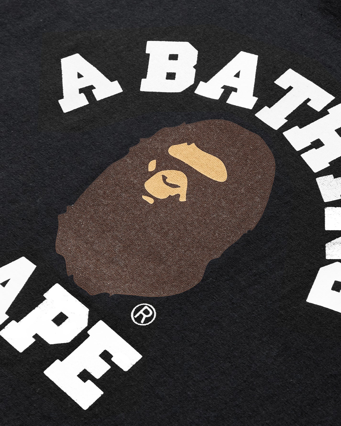 A Bathing Ape College Tee Black T-Shirts Shortsleeve 1M30110001 BLACK