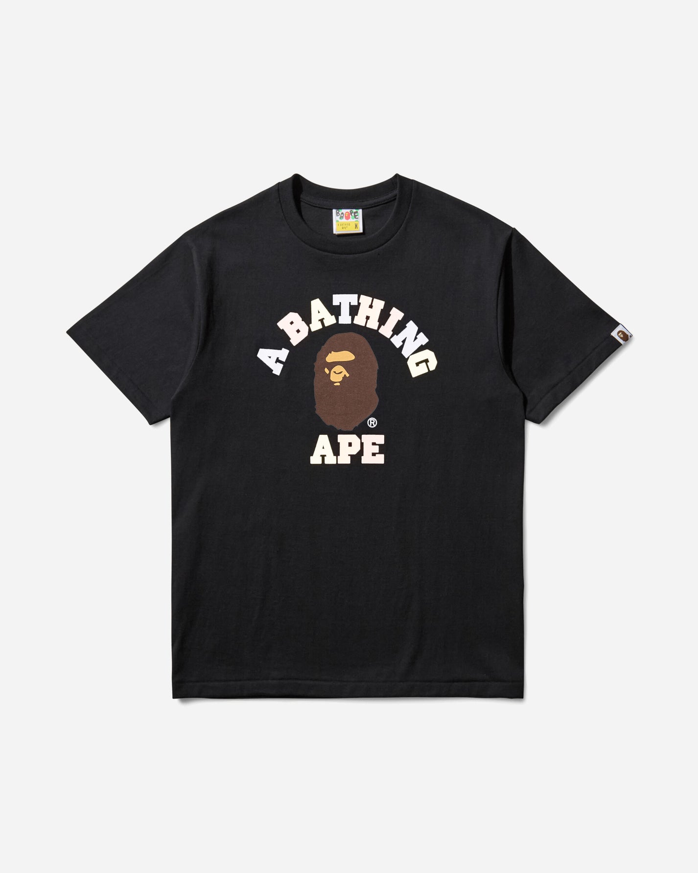 A Bathing Ape College Tee Black T-Shirts Shortsleeve 1M30110001 BLACK