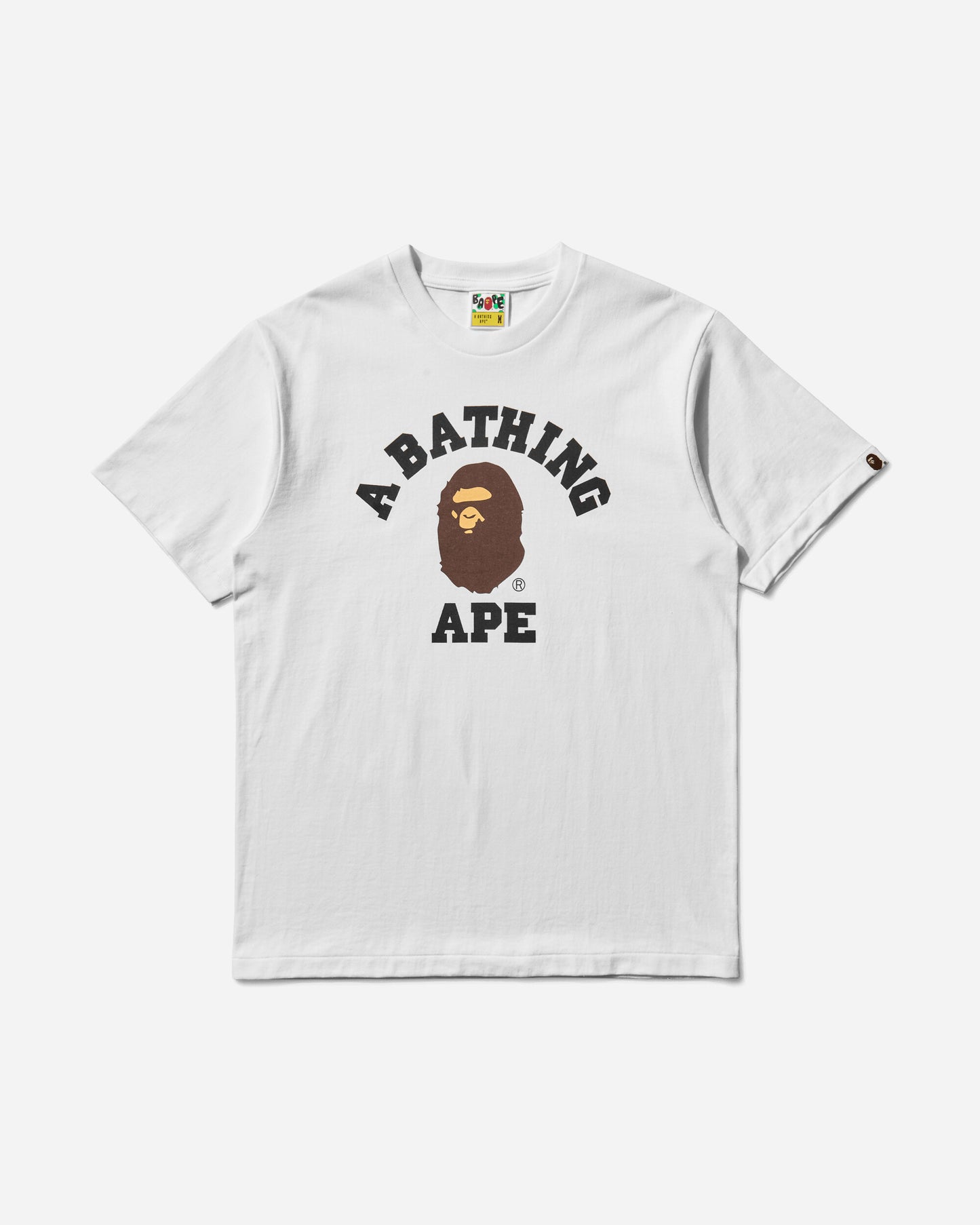A Bathing Ape College Tee White T-Shirts Shortsleeve 1M30110001 WHITE