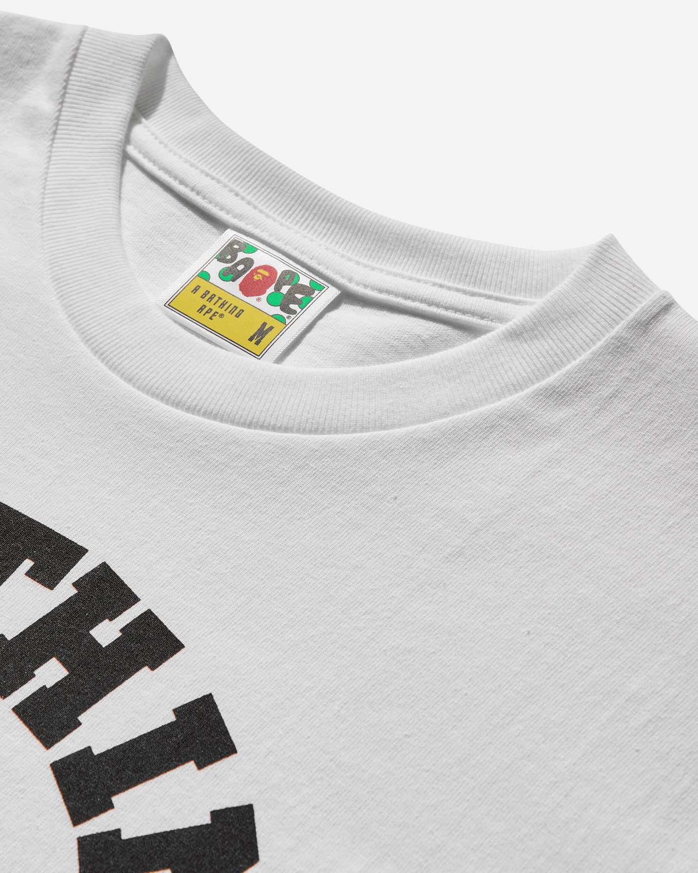 A Bathing Ape College Tee White T-Shirts Shortsleeve 1M30110001 WHITE