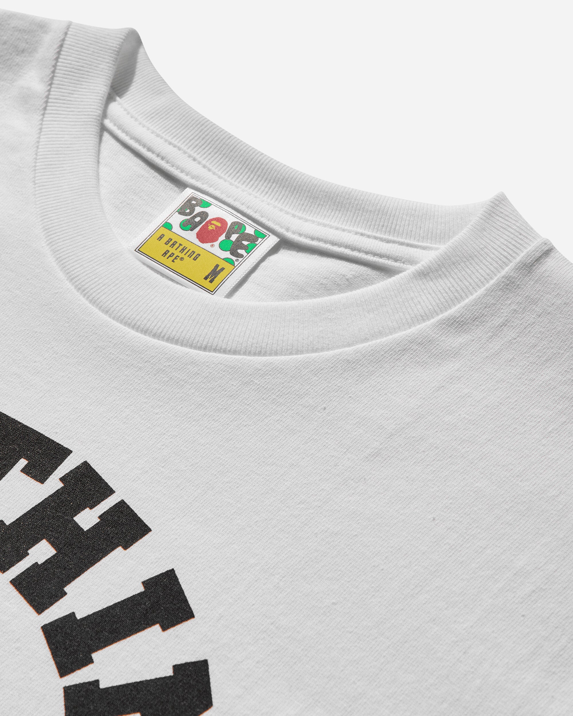 A Bathing Ape College Tee White T-Shirts Shortsleeve 1M30110001 WHITE