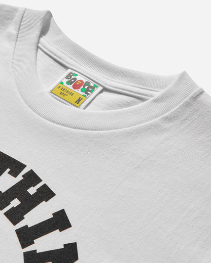 A Bathing Ape College Tee White T-Shirts Shortsleeve 1M30110001 WHITE