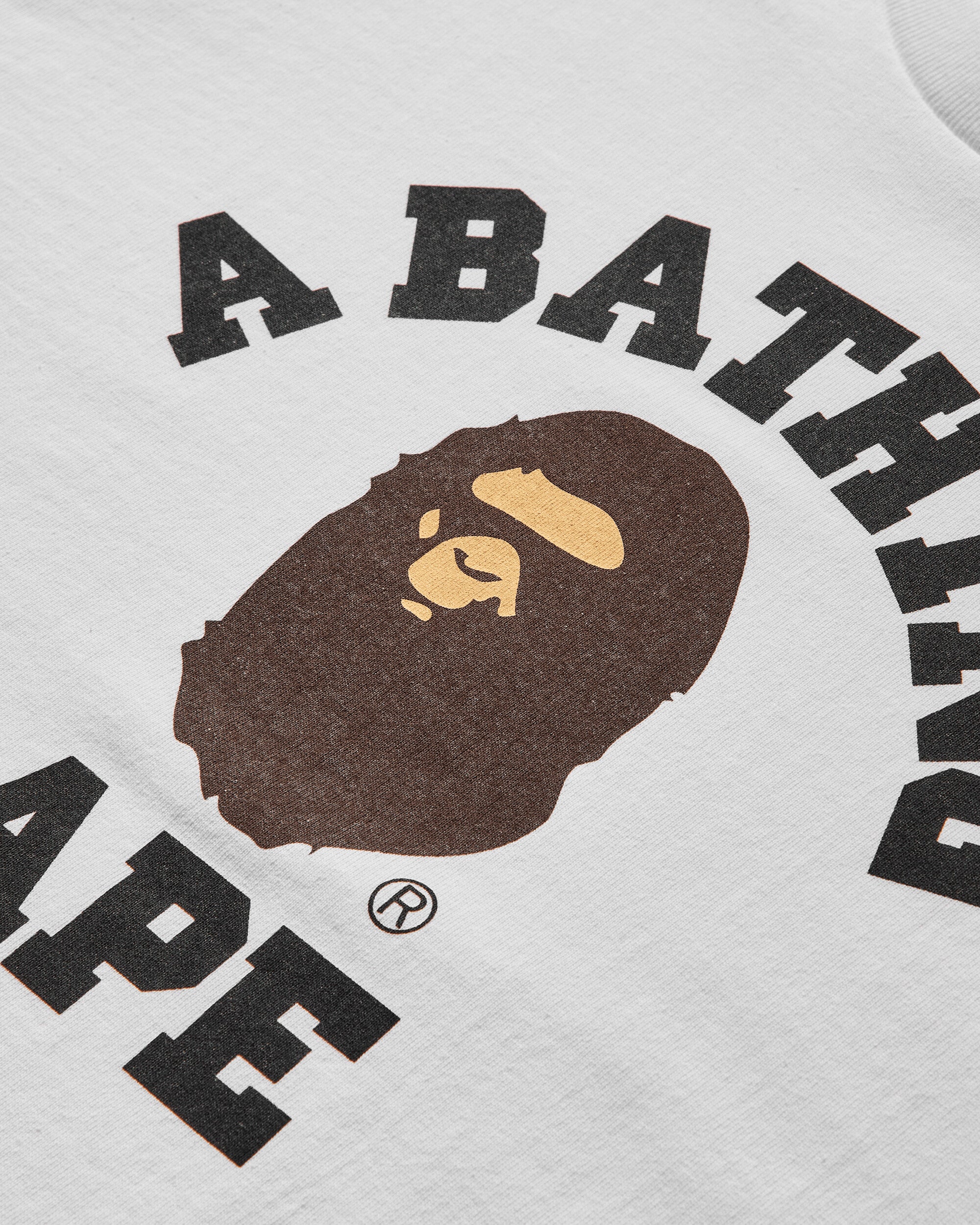 A Bathing Ape College Tee White T-Shirts Shortsleeve 1M30110001 WHITE