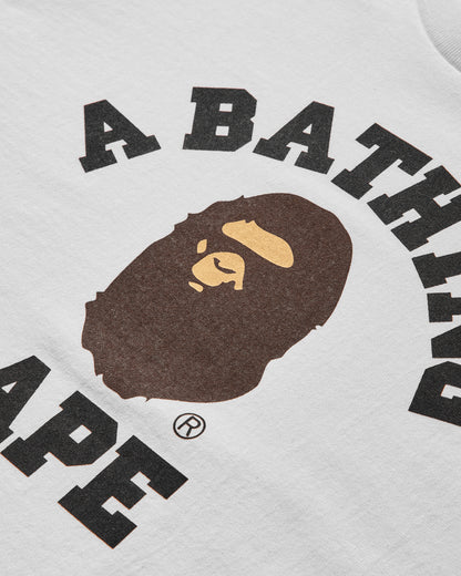A Bathing Ape College Tee White T-Shirts Shortsleeve 1M30110001 WHITE