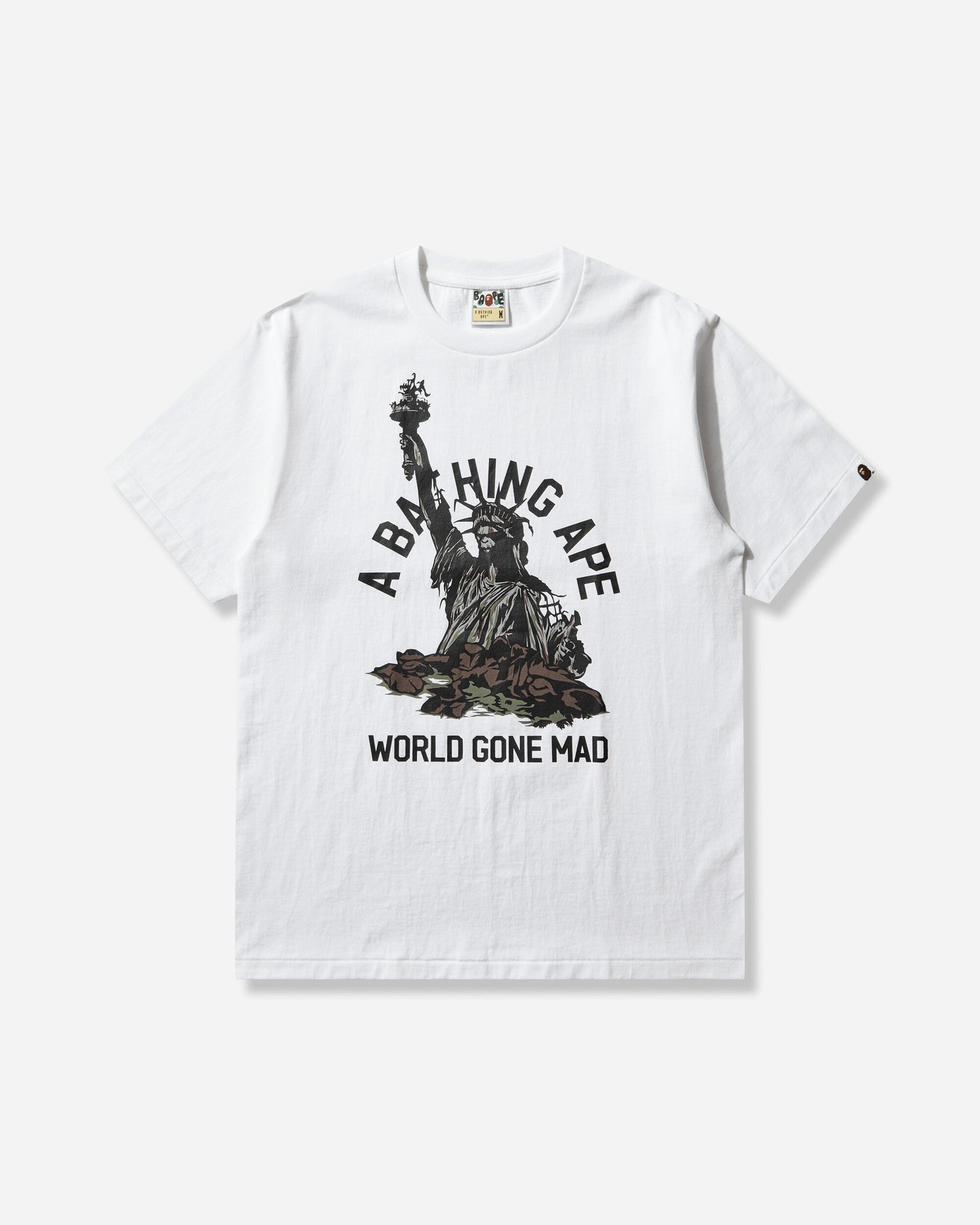 A Bathing Ape Statue Of Liberty Tee M White T-Shirts Shortsleeve 1L80110050 WHITE