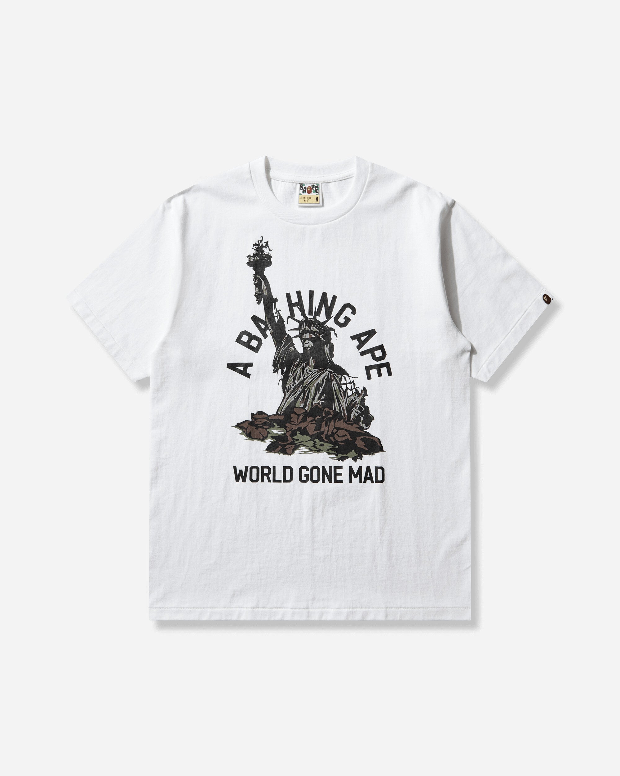 A Bathing Ape Statue Of Liberty Tee M White T-Shirts Shortsleeve 1L80110050 WHITE