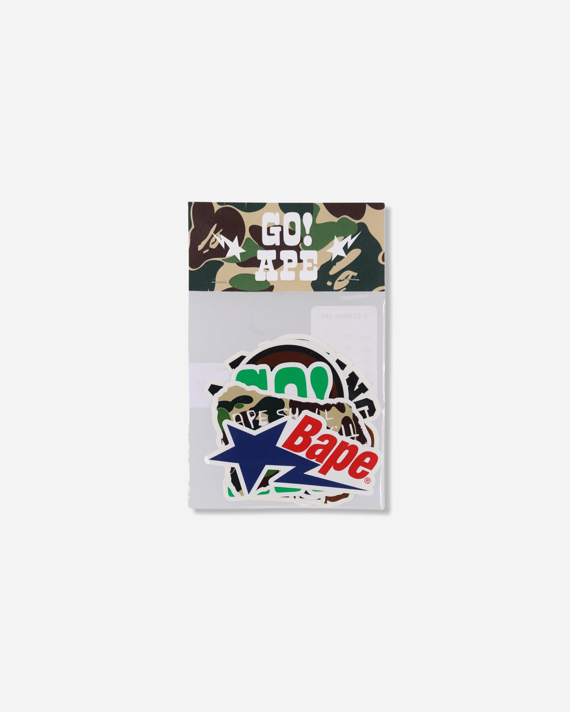 A Bathing Ape Bape Sticker Set Multi Home Decor Stickers 1M30182016 MULTI