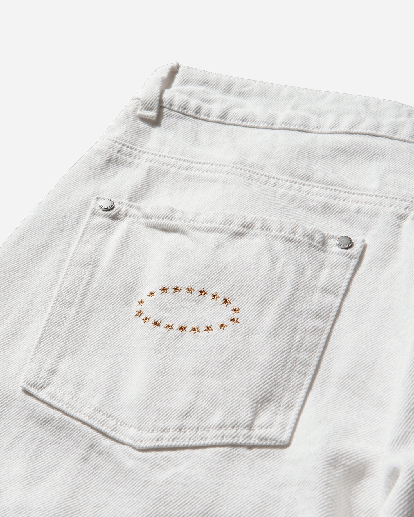 AFB Super Baggy Studded Pants White Pants Denim 41SPRBAGGYSTDDPANTS WHT