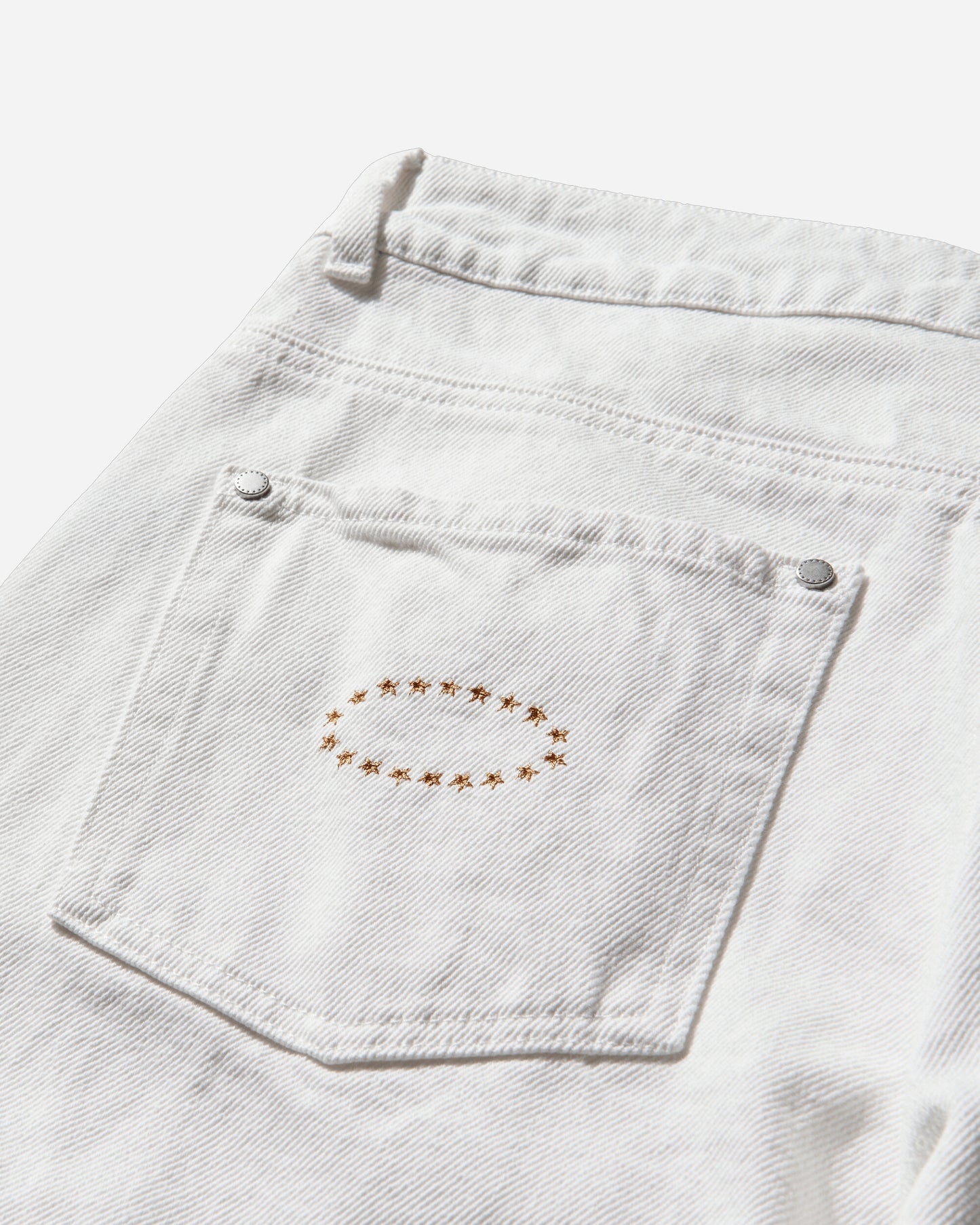 AFB Super Baggy Studded Pants White Pants Denim 41SPRBAGGYSTDDPANTS WHT