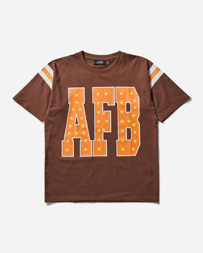 AFB Afb Football Tee Brown T-Shirts Shortsleeve FTBLTEE BROWN