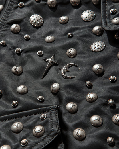 Alpha Industries Tc X Ai Cwu 45/P Flight Jacket (All Over Rivet Version) Black Coats and Jackets Bomber Jackets 258151 03