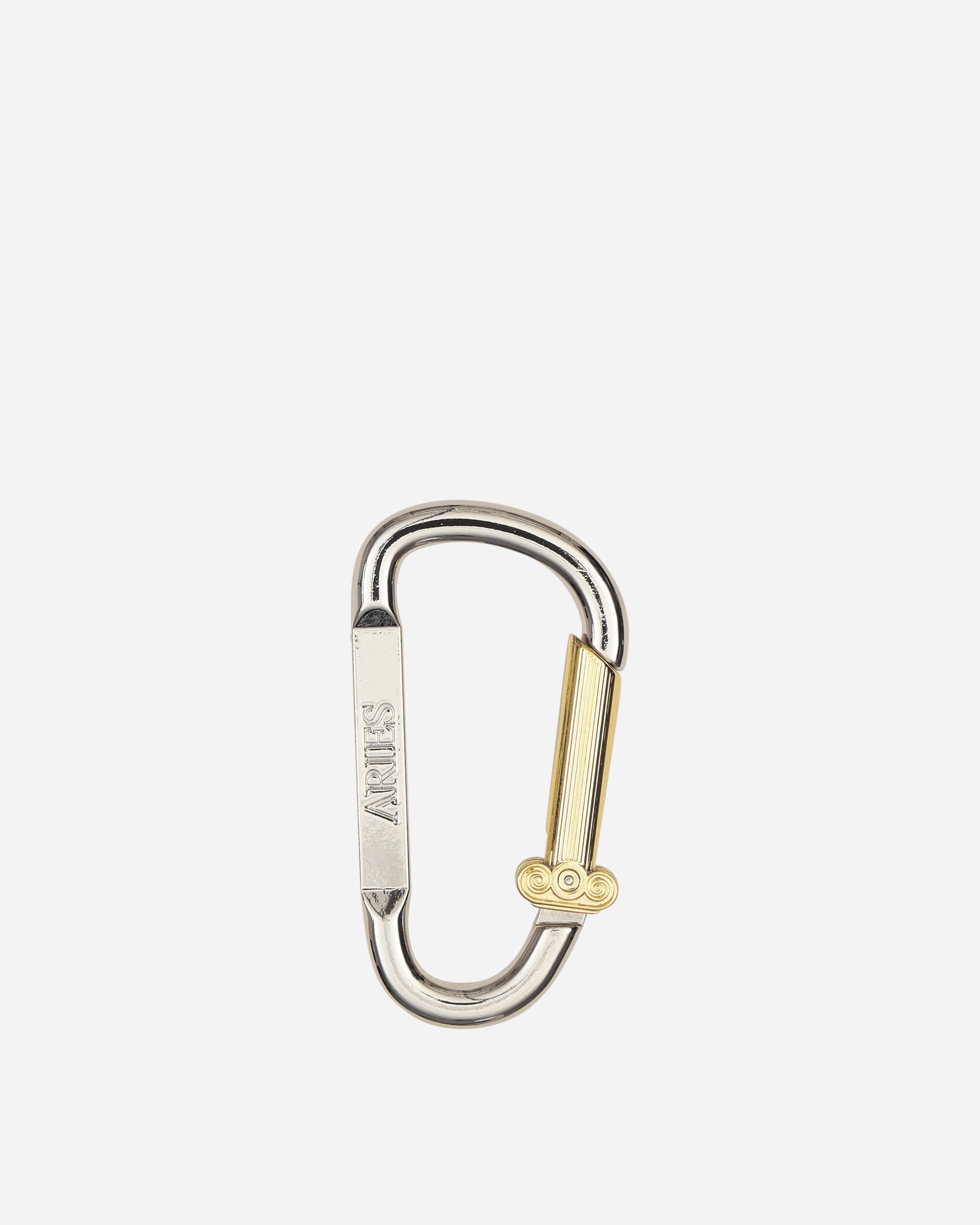 Aries Column Carabiner Silver/Gold Small Accessories Keychains AR9002405 SILVERGOLD