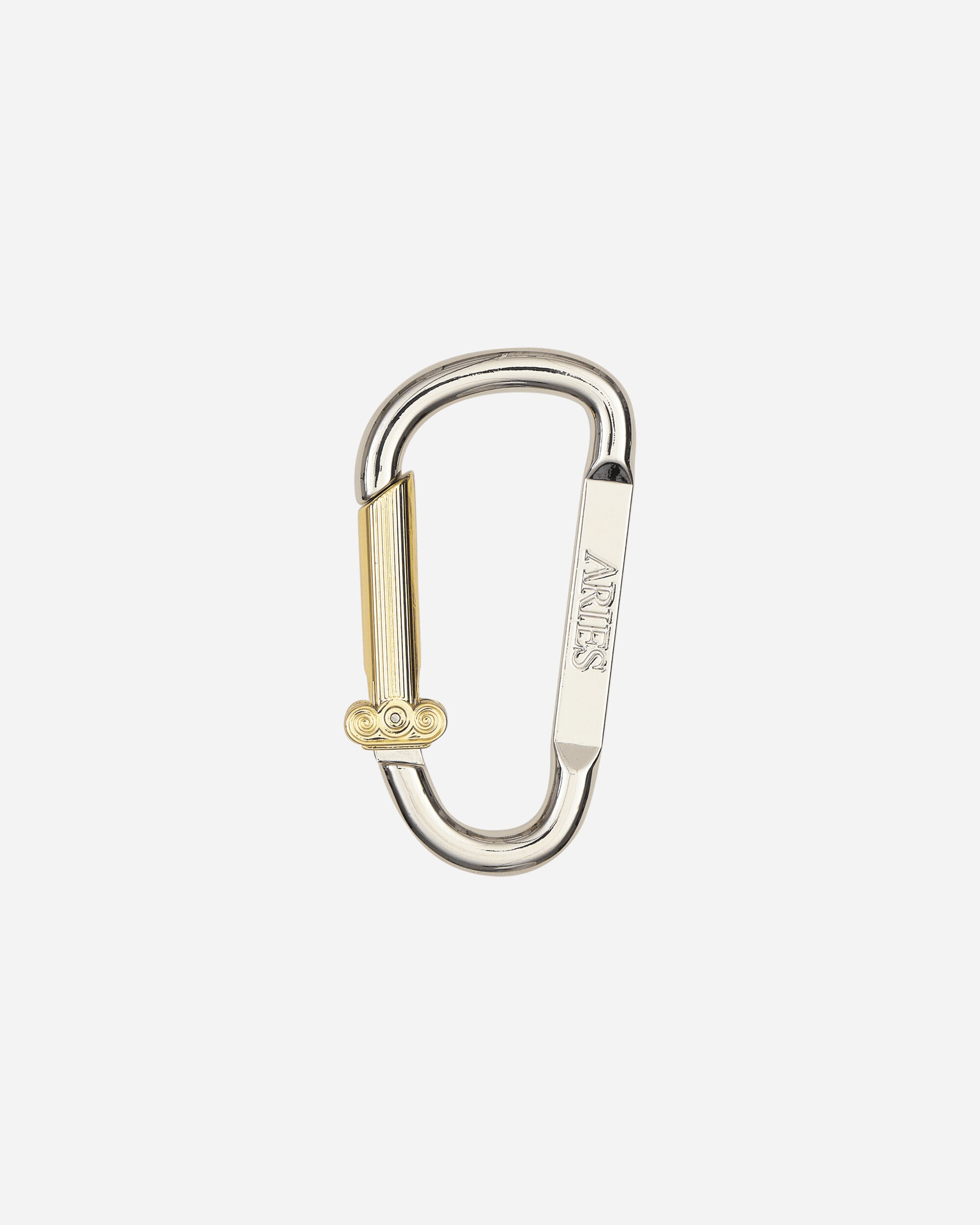 Aries Column Carabiner Silver/Gold Small Accessories Keychains AR9002405 SILVERGOLD