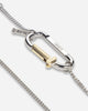 Aries Mini Carabiner Chain Necklace Silver Jewellery Necklaces AR9026505 SILVER