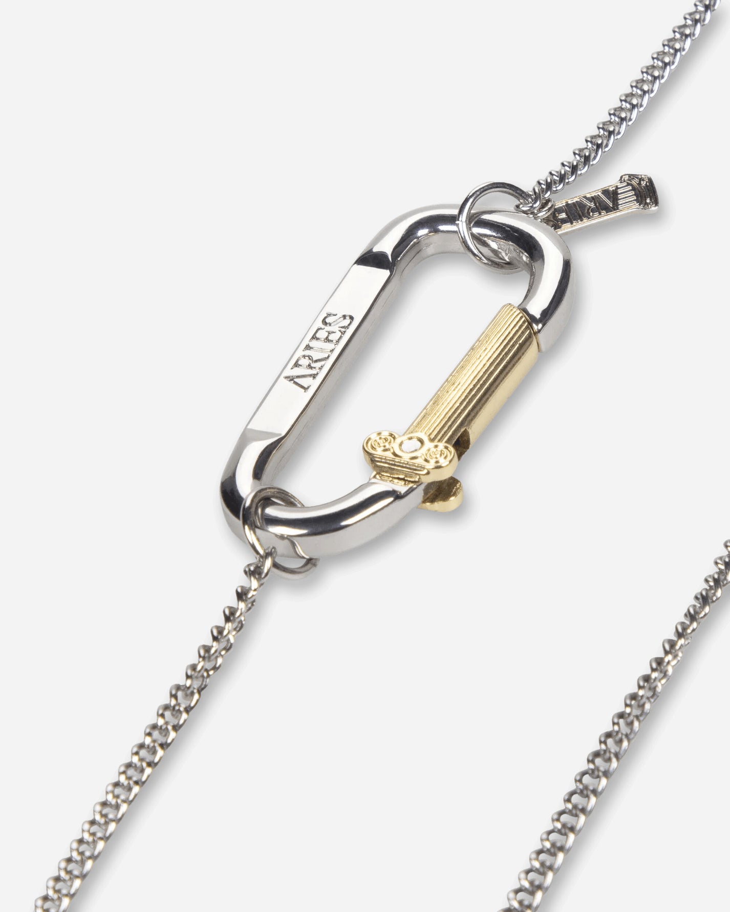 Aries Mini Carabiner Chain Necklace Silver Jewellery Necklaces AR9026505 SILVER