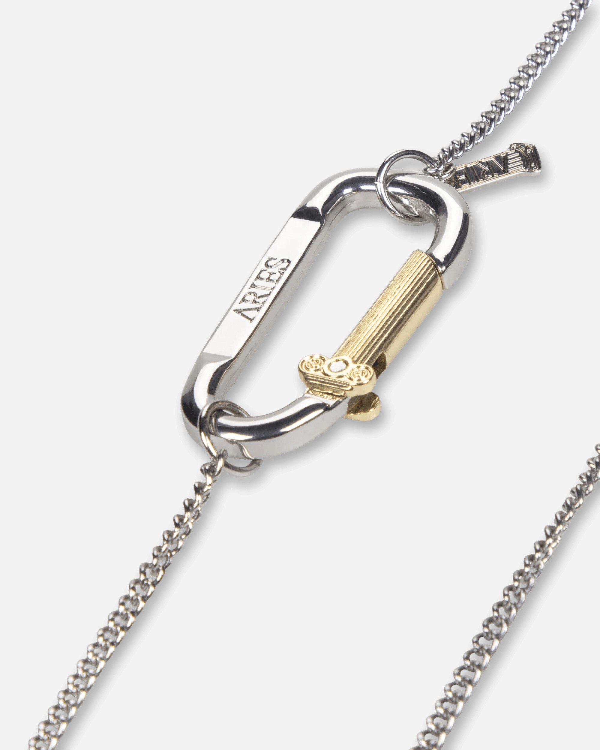 Aries Mini Carabiner Chain Necklace Silver Jewellery Necklaces AR9026505 SILVER