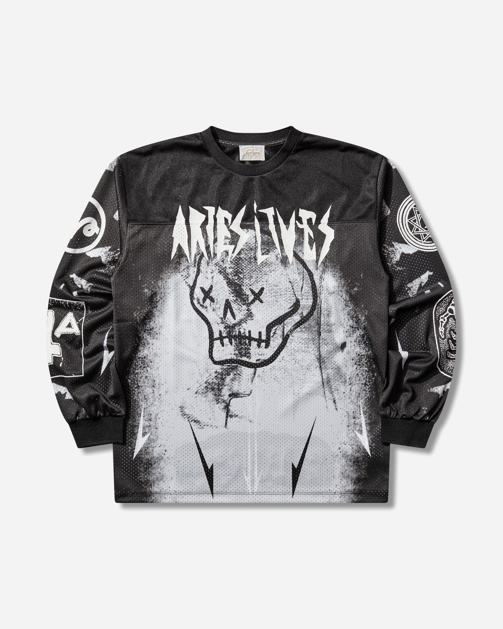 Aries Metal Airtex Ls Tee Black T-Shirts Longsleeve AR6005005 BLACK