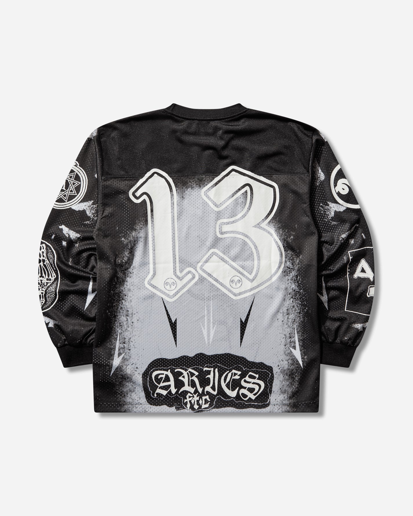 Aries Metal Airtex Ls Tee Black T-Shirts Longsleeve AR6005005 BLACK