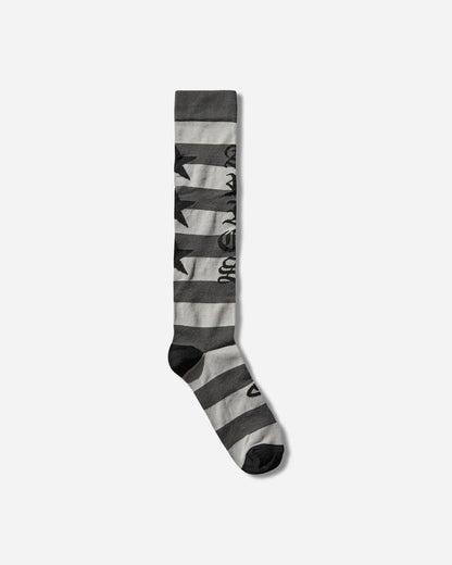 Aries Stripey Knee High Socks Black Underwear Socks AR0005105 BLACK