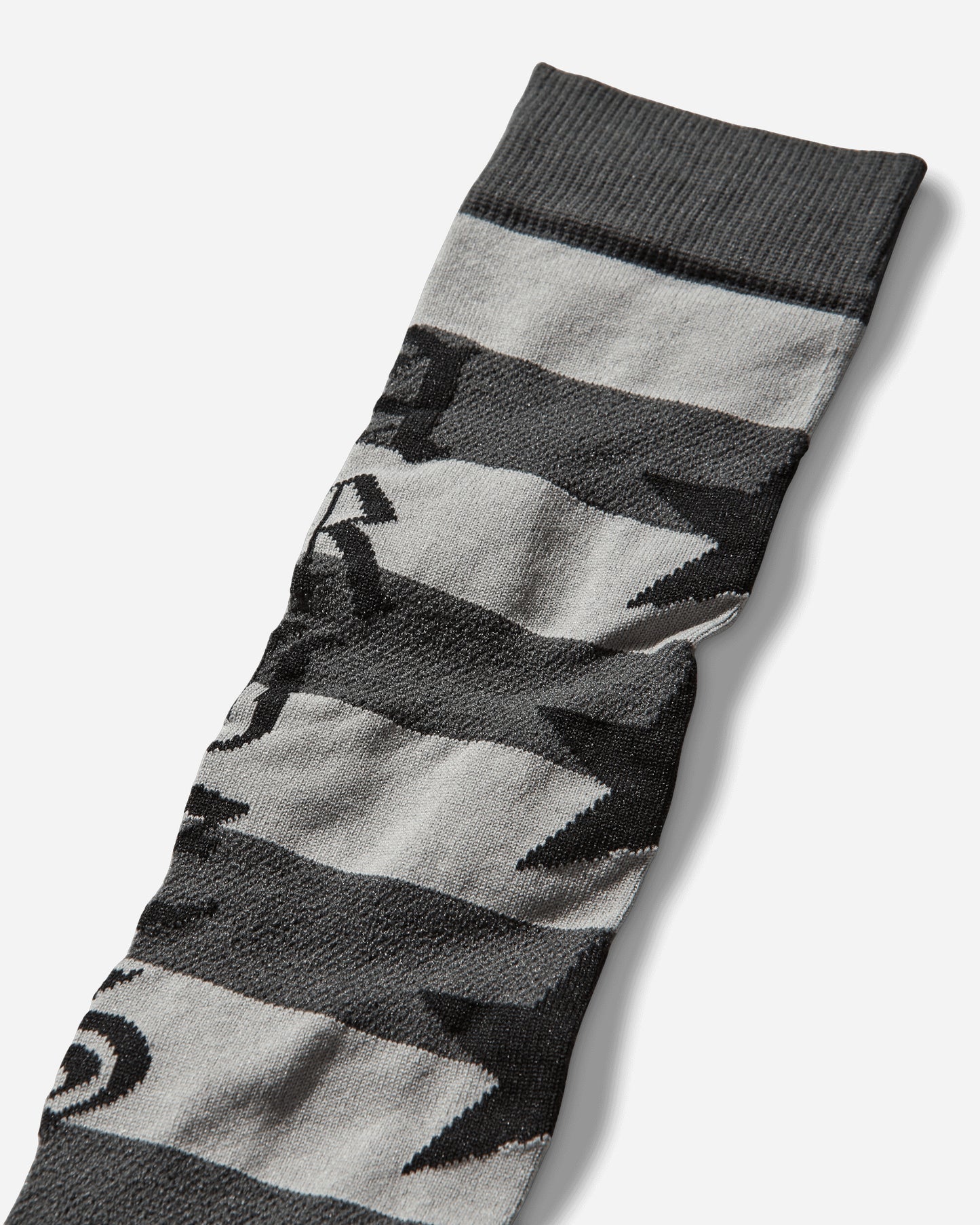 Aries Stripey Knee High Socks Black Underwear Socks AR0005105 BLACK