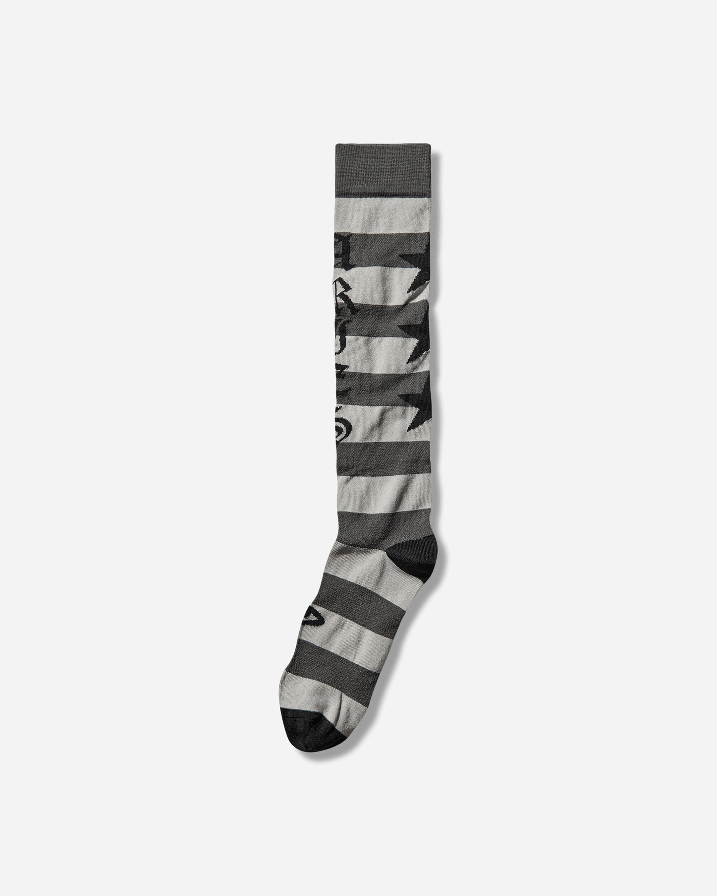 Aries Stripey Knee High Socks Black Underwear Socks AR0005105 BLACK