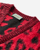 Aries Brushed Leopard Vest Red Knitwears Sweaters AR4004104 Red