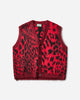 Aries Brushed Leopard Vest Red Knitwears Sweaters AR4004104 Red