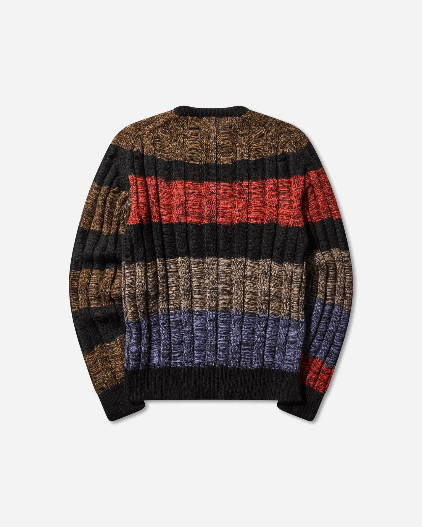 Aries Mohair Cable Stripe Sweater Multi Knitwears Sweaters AR2004304 Multi
