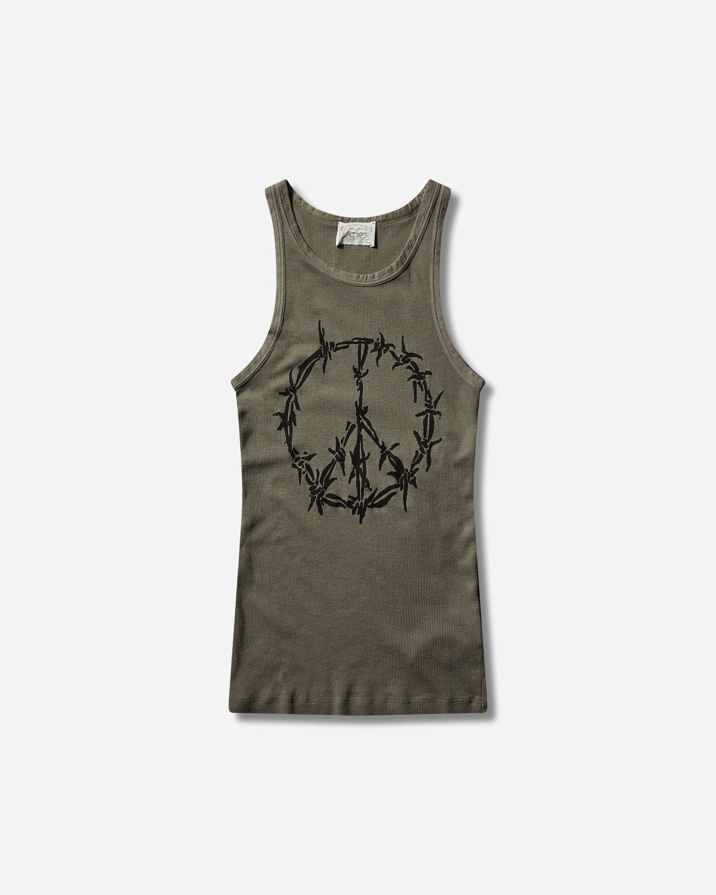 Aries Barbed Peace Lightweight Vest Olive T-Shirts Top AR4090105 OLIVE