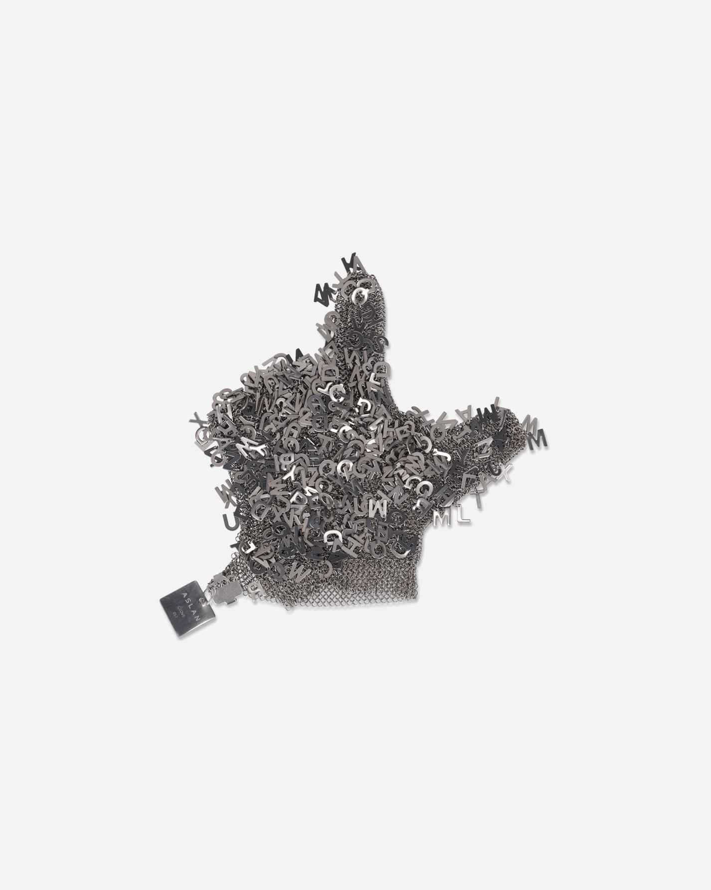 Aslan World Wmns Chainmaille Fingerless Glove Heavy Metal Gloves and Scarves Gloves ASL-CHFG HVYMTL