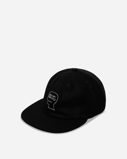 Brain Dead Flannel Classic Logohead 6 Panel Hat Black Hats Bucket F25HO1004631 Black