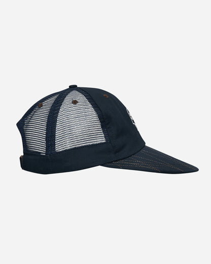 Brain Dead Logohead Long Brim Mesh Panel Hat Navy Hats Caps BDS25H010042 NAVY